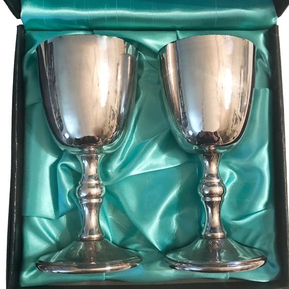 Burke & Wallace Silver Goblets Set - Picture 1 of 5
